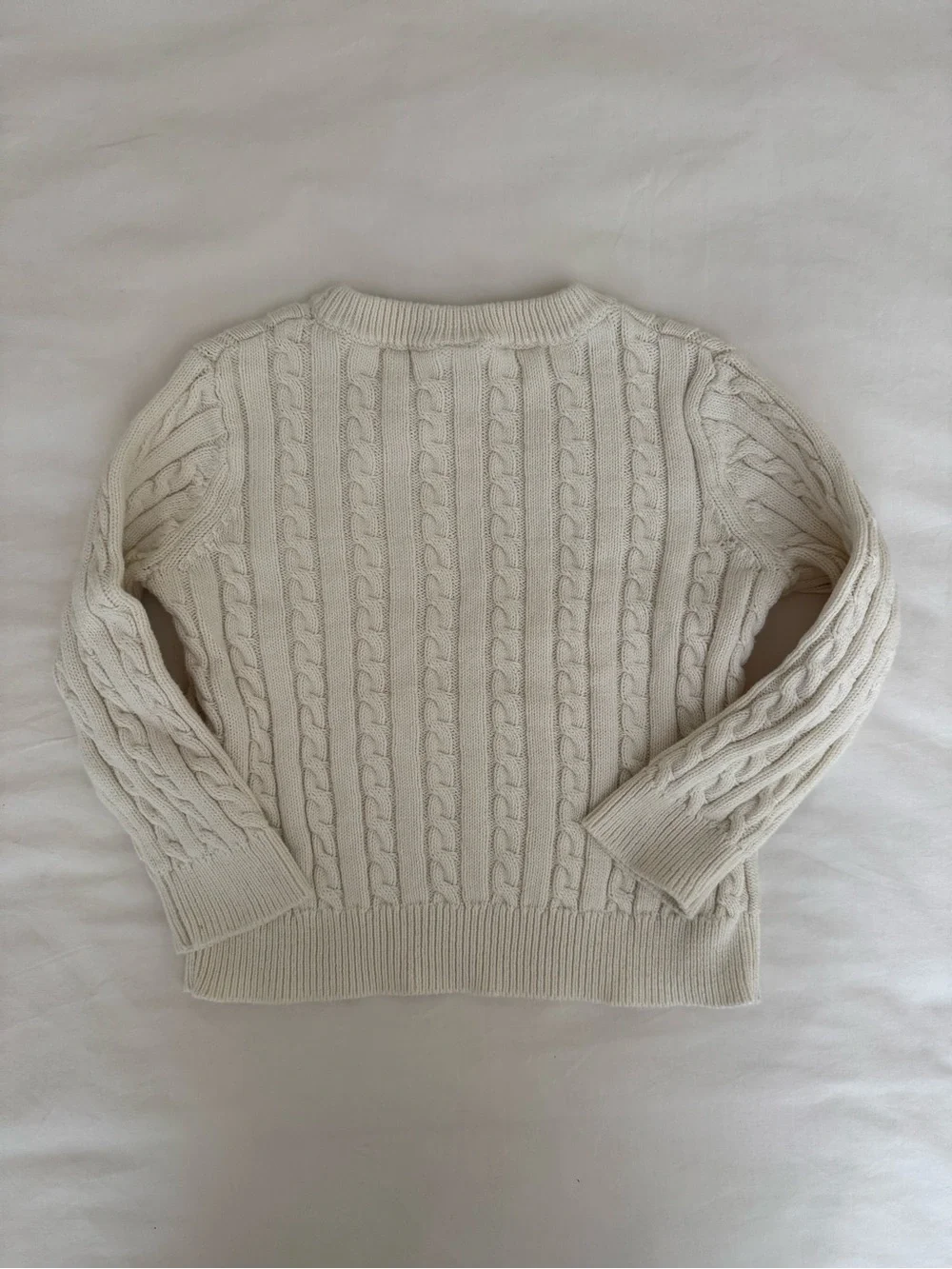 GAP Cable Knit Crewneck Sweater - Cream